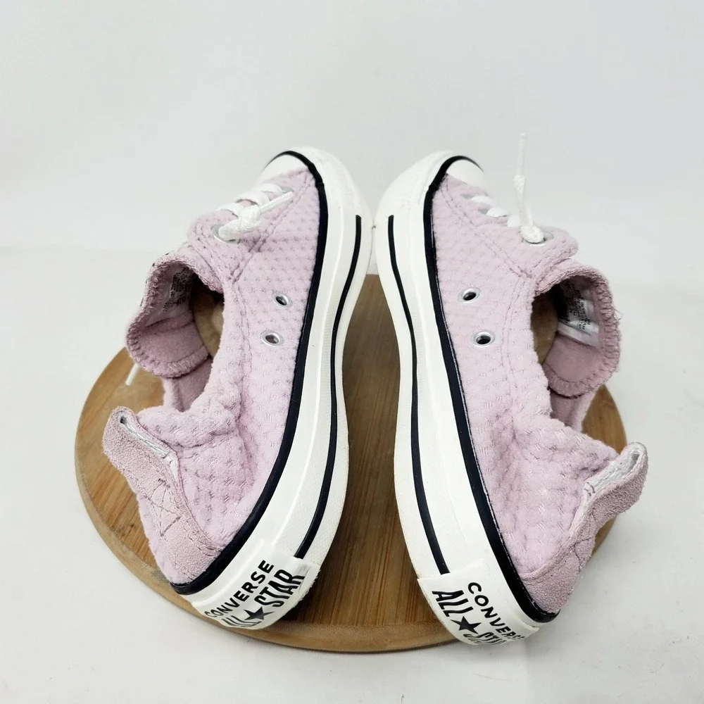 Converse Shoreline Shoes Womens 7 Fuzzy‎ Fleece Slip On Sneakers Cinch Heel